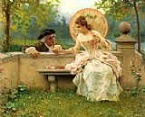 Federico Andreotti A Tender Moment in the Garden painting